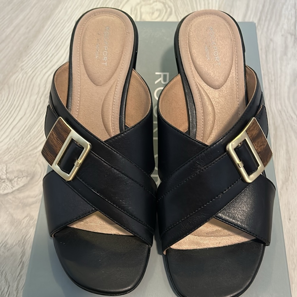 Rockport TM Alaina B Slide. Black Size 9 - Picture 5 of 9